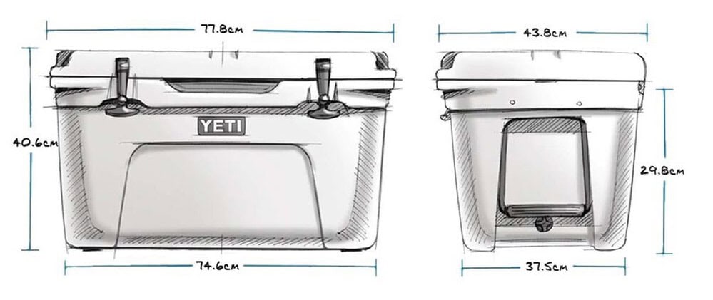 YETI Tundra 65 Hardtop Cooler Measurements